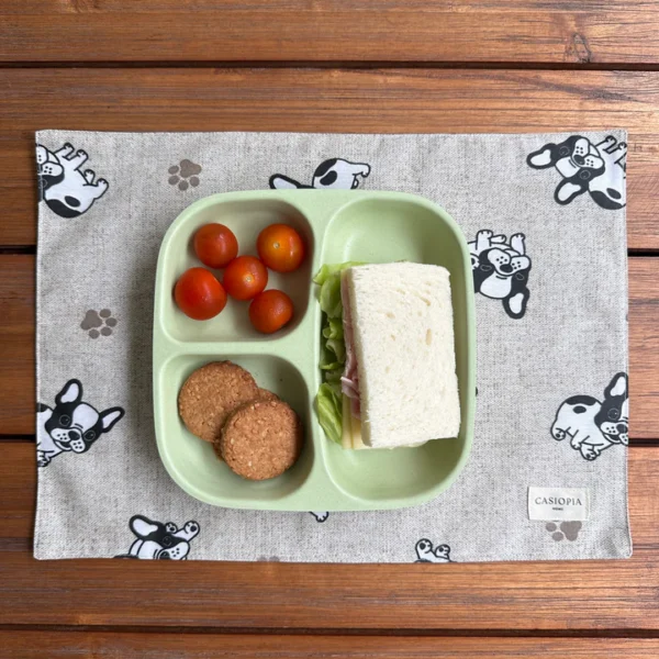 Individual lonchera antimanchas reversible - Perrito