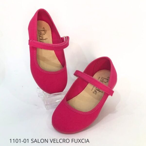Salón Velcro Lino - Fucsia
