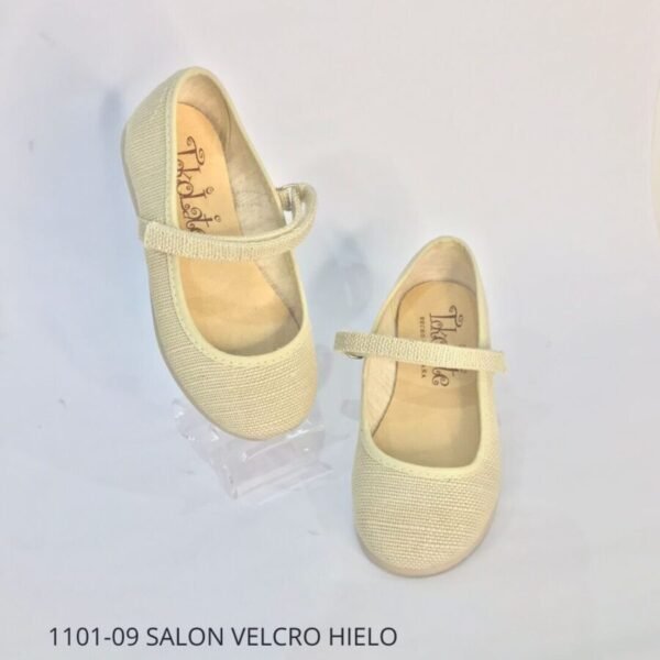 Salón Velcro Lino - Hielo