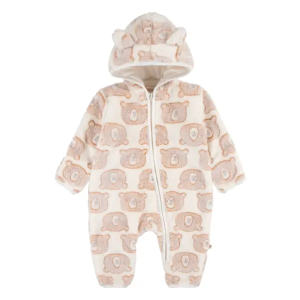 Pijama Niño Bebé Jacquard - Off White / Beige