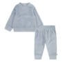 Conjunto Niño Bebé Terciopelo 2 Set - Celeste - 6M