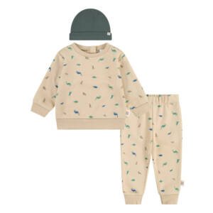 Conjunto Niño Bebé Pantalón Polar 3 Set - Beige / Azul