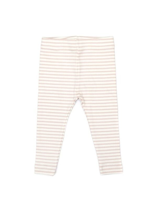 Leggin Rib - Perla / Rayas Rosa