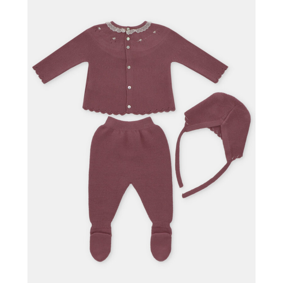 Conjunto Primera Puesta Niña Plum - Imagen 2