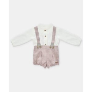 Conjunto Camisa Bombacho Niño Plum