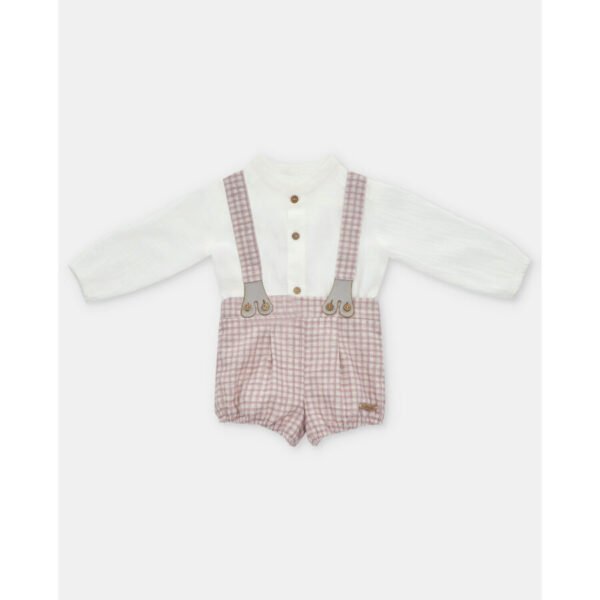Conjunto Camisa Bombacho Niño Plum