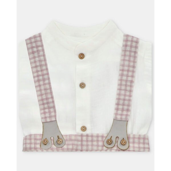 Conjunto Camisa Bombacho Niño Plum - Imagen 3