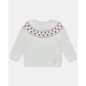 Jersey Jaquard Niña Plum
