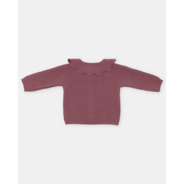 Cardigan Largo Volante Niña Plum - Imagen 2