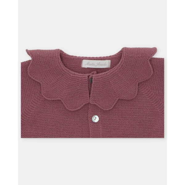 Cardigan Largo Volante Niña Plum - Imagen 3