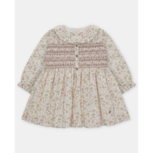 Vestido Punto Smock Niña Peonia