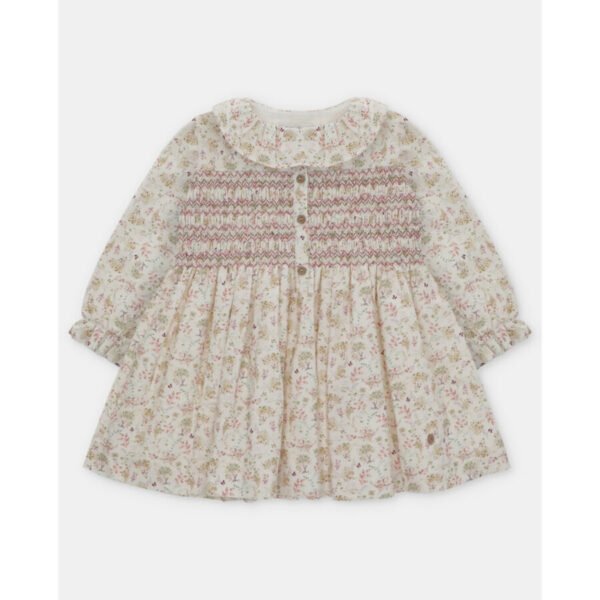 Vestido Punto Smock Niña Peonia