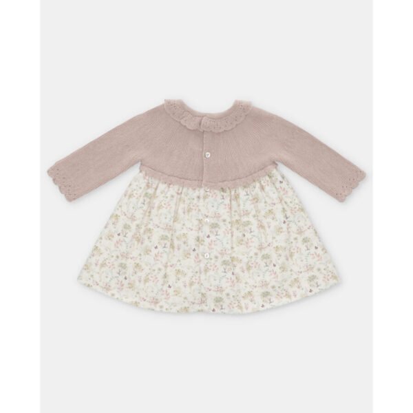 Vestido Punto y Tela Niña Peonia - Imagen 2