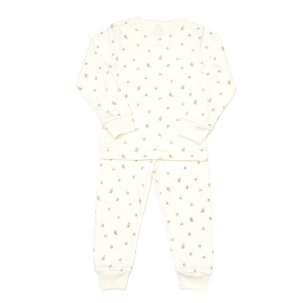 Pijama Polo ML + Pantalón - Perla / Flor