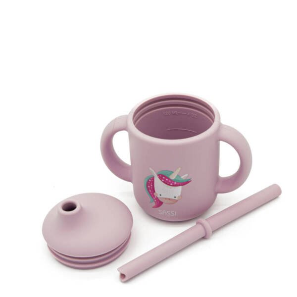 Vaso de Silicona con Pajita de Sparkly el Unicornio - Imagen 2