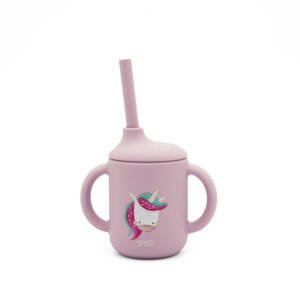 Vaso de Silicona con Pajita de Sparkly el Unicornio
