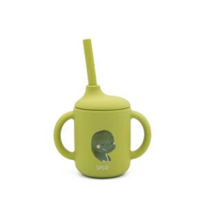 Vaso de Silicona con Pajita de Cracky el Dinosaurio
