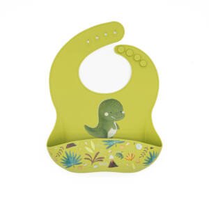 Babero de Silicona de Cracky el Dinosaurio
