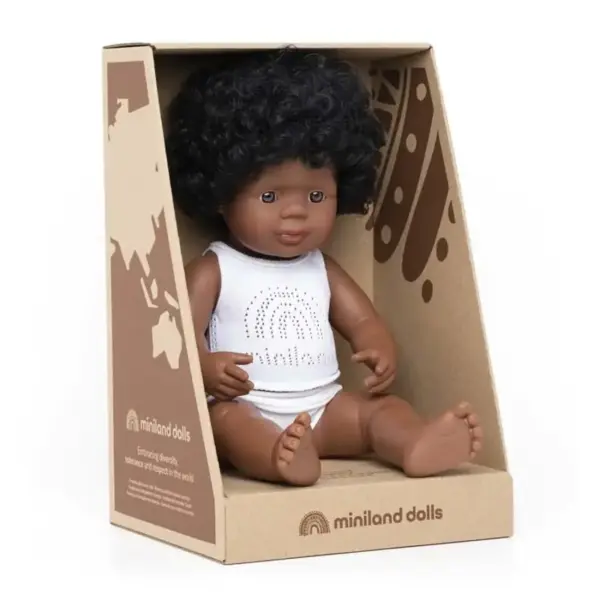 Muñeca - Babydoll Afroamerican Girl 38cm.
