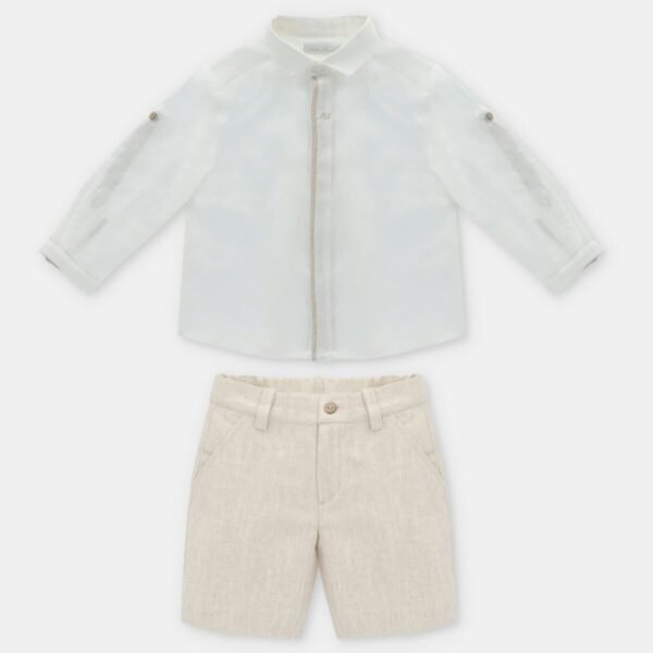 Conjunto Camisa Pantalón Corto Marsala