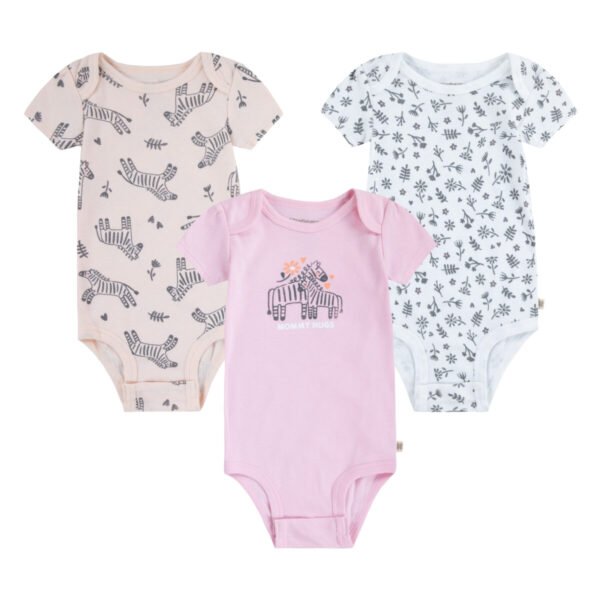 Body Niña Bebé 3 Pack - Rosa / Cebra