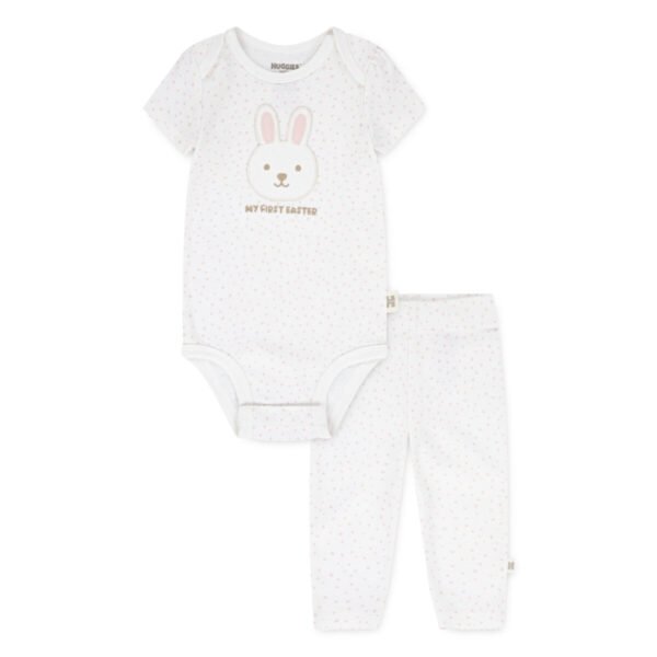 Conjunto Body / Pantalón Niña Bebé 2 Set - Blanco / Con
