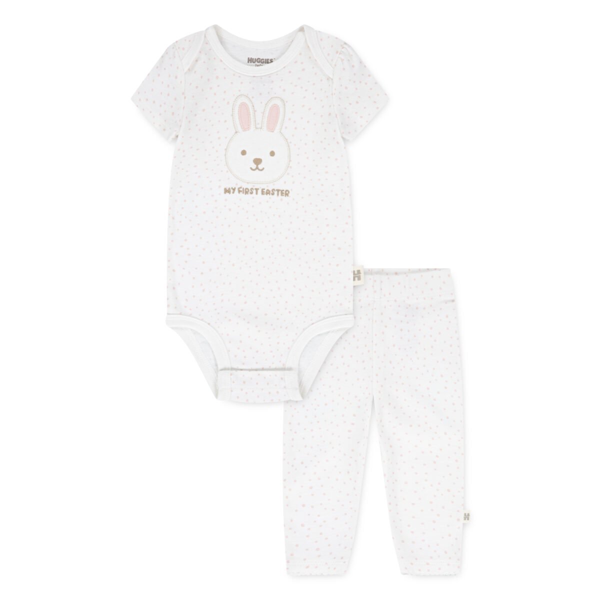 Conjunto Body / Pantalón Niña Bebé 2 Set - Blanco / Con