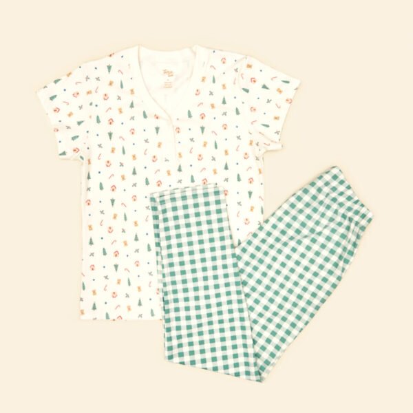 Pijama Polo + Pantalón - Per / Naranj