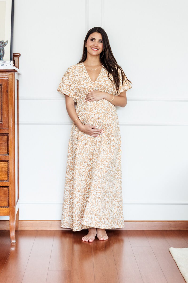 Vestido Kimono - Print Beige