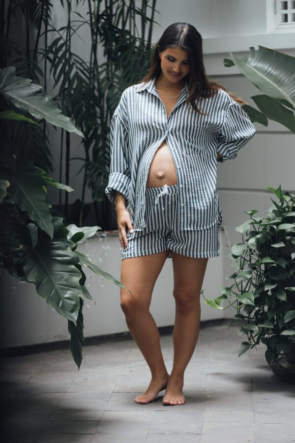 Short Fluido - Raya Azul