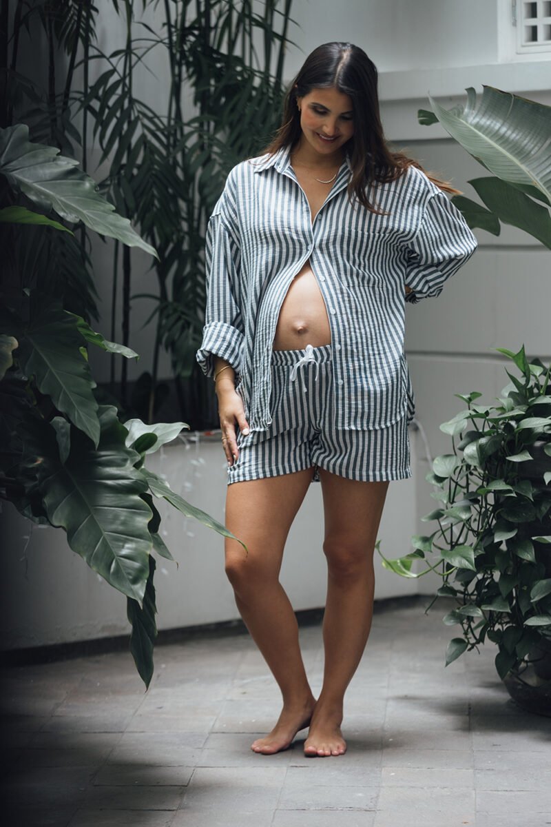 Short Fluido - Raya Azul