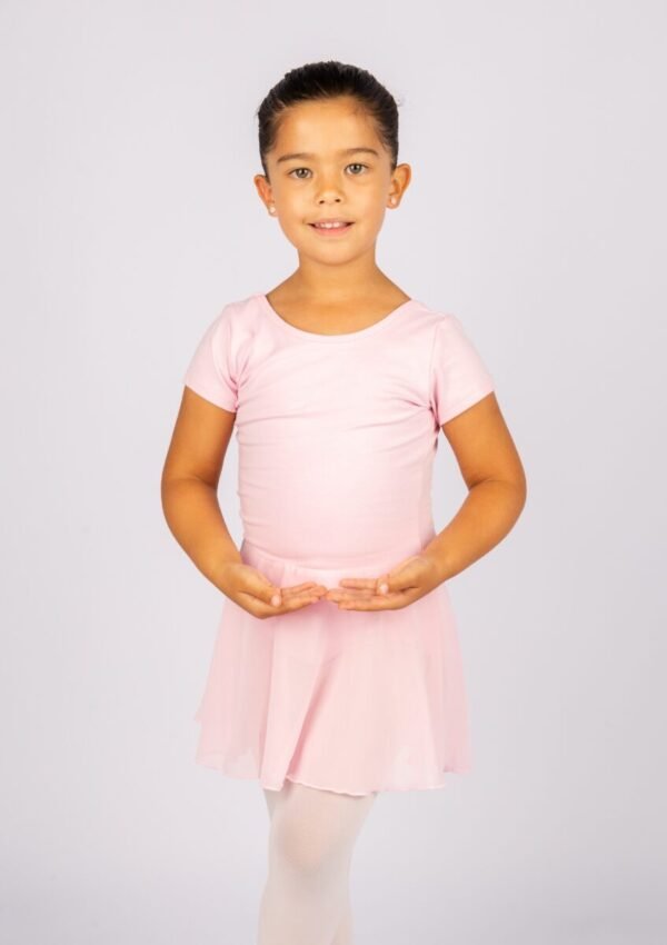 Vestido Lazo Manga Corta - Rosado