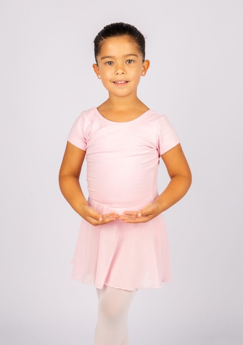 Vestido Lazo Manga Corta - Rosado