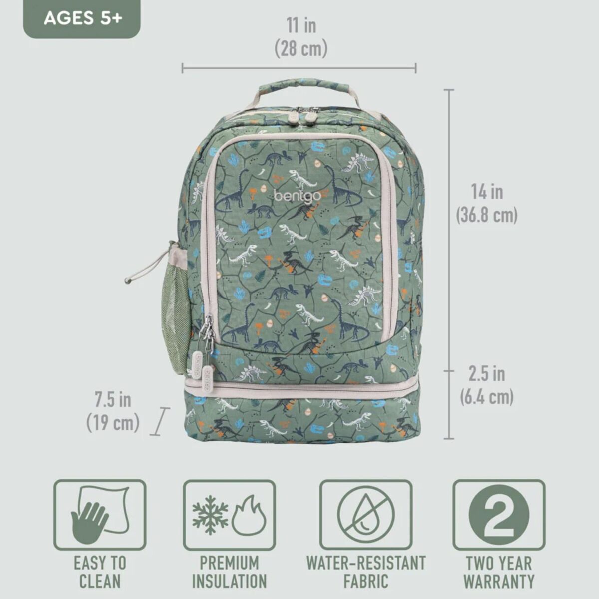 Mochila Bentgo Kids 2 en 1 - Dino Fósil - Imagen 4
