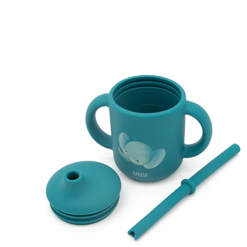 Vaso de Silicona con Pajita de Chewy el Elefante - Imagen 3