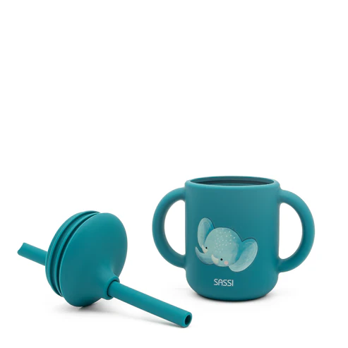 Vaso de Silicona con Pajita de Chewy el Elefante - Imagen 2