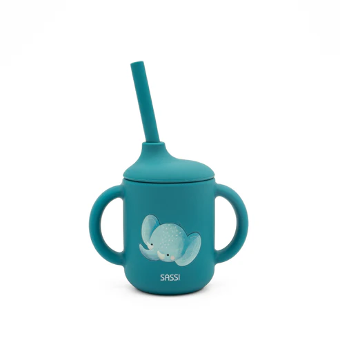 Vaso de Silicona con Pajita de Chewy el Elefante