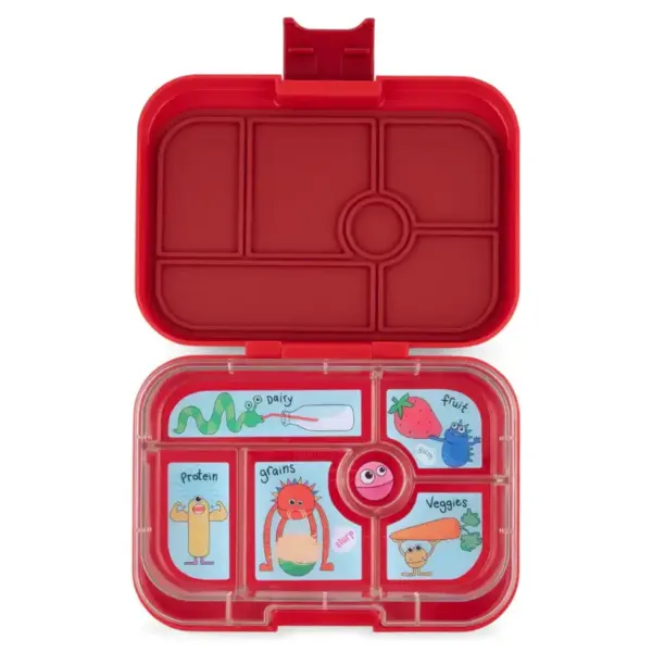 Yumbox Original 6 Compartimientos - Wow Red Funny Monsters