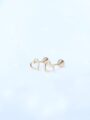 Arete 18K Silueta Corazon Silueta + Bombita