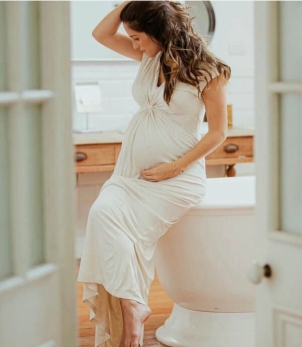 Maxivestido Nudo - perla