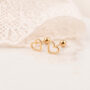 Arete 18K Silueta Corazon Silueta + Bombita