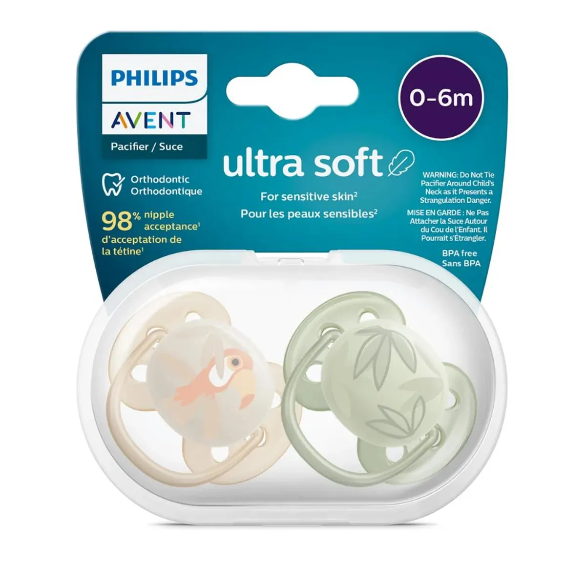 Chupón Ultra Soft 0-6M X2 Niño