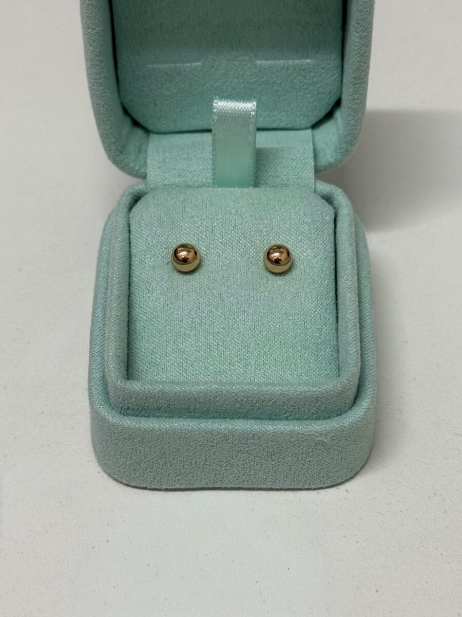 Arete Bombita Acero con Baño de Oro - Imagen 2