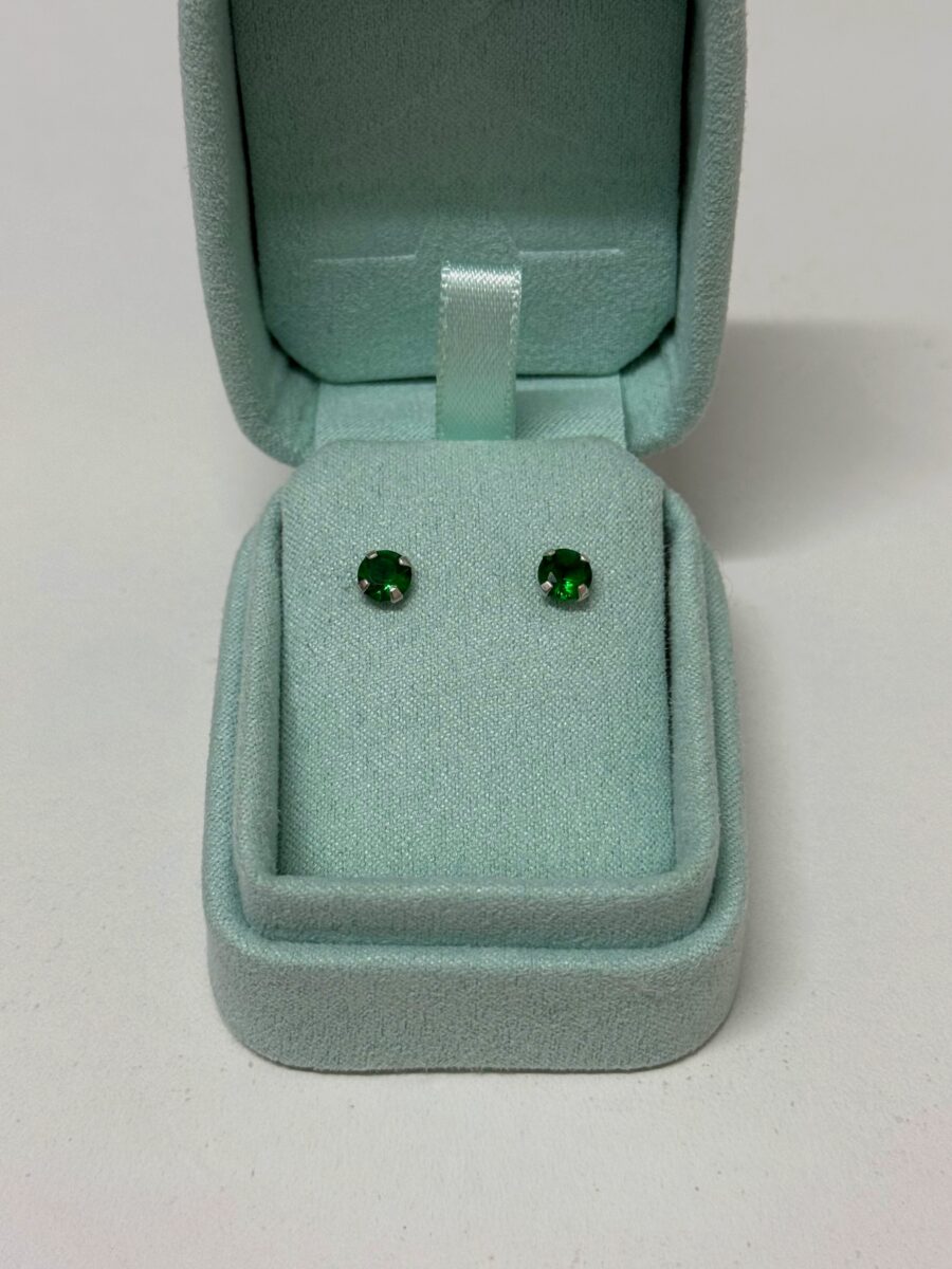 Arete Plata Chispita con Circon - Verde - Imagen 2