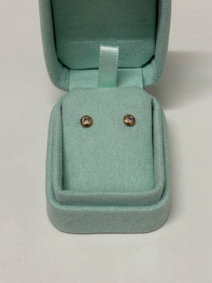 Arete Oro 18K Circular con Circón-Blanco - Imagen 2