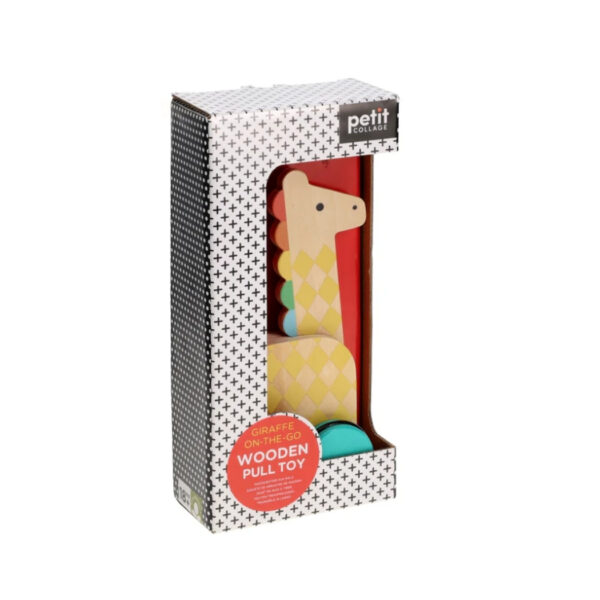 On-The-Go Giraffe - Juguete De Arrastre De Madera
