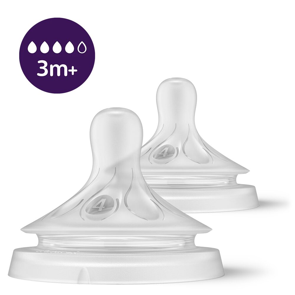 Tetina Natural Response 3.0 X2 Flow 4 - 3M+ - Imagen 2