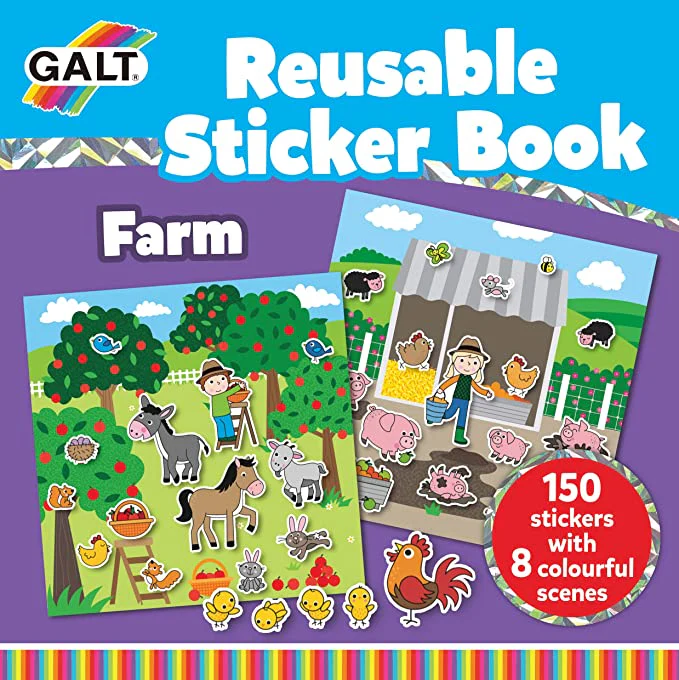Libro Reusable de Stickers - Granja