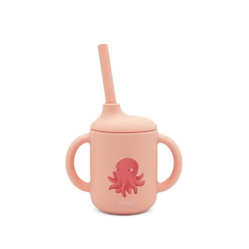 Vaso de Silicona con Pajita de Slurpy el Pulpo