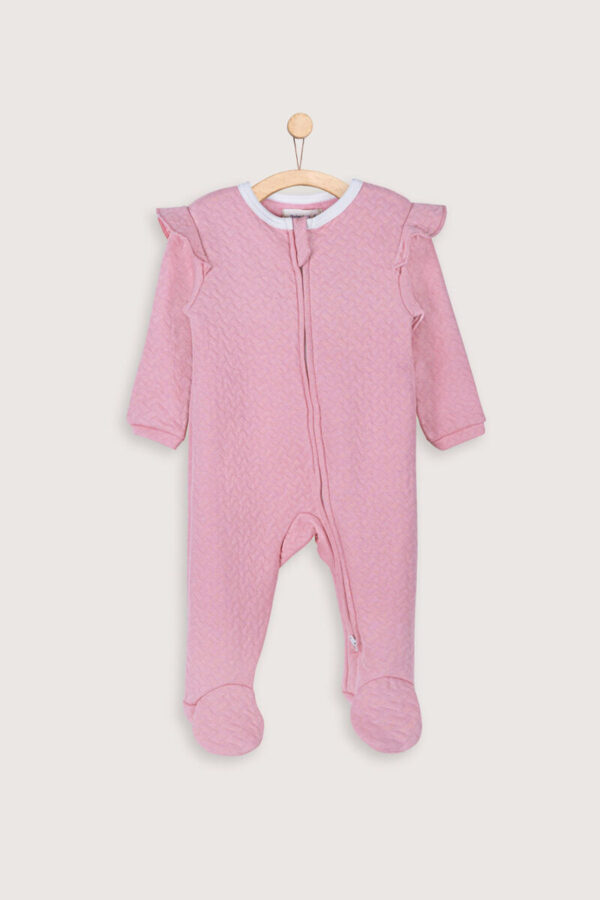 Pijama Enterizo Jacquard - Palo Rosa